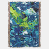 Couverture Peinture acrylique abstraite en bleu (devant Vertical)