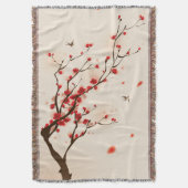 Couverture Peinture asiatique de style, fleur de prune au (devant Vertical)
