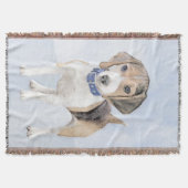 Couverture Peinture beagle - Cute Original Chien Art (Devant)