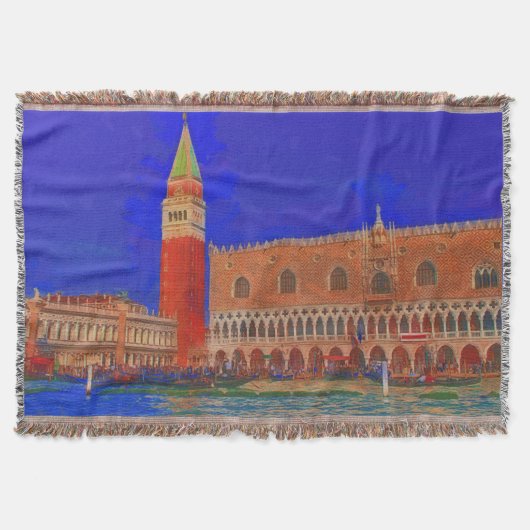 Couverture Peinture carrée de Piazzetta de St Mark (Devant)