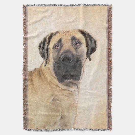 Couverture Peinture de Boerboel - Art Original Mignon de Chie (devant Vertical)