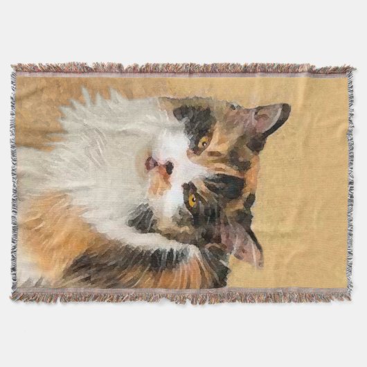 Couverture Peinture de chat Calico - Cute Original Cat Art (Devant)