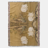 Couverture Peinture de deux lapins blancs d'art chinois vinta (devant Vertical)