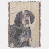 Couverture Peinture de linge bluetick - mignon chien original (devant Vertical)