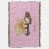 Couverture peinture de portrait de chiot de golden retriever (devant Vertical)