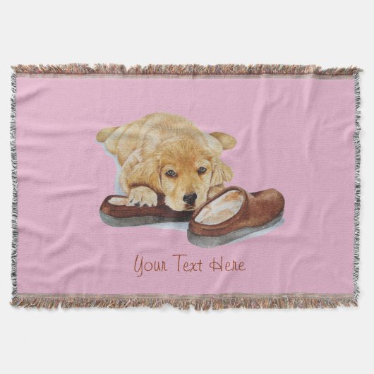 Couverture peinture de portrait de chiot de golden retriever (Devant)