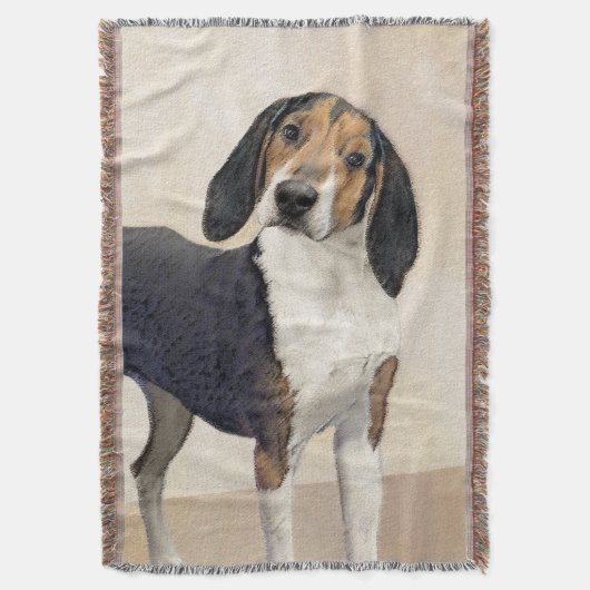 Couverture Peinture de Treeing Walker Coonhound - Œuvre d'art (devant Vertical)