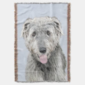 Couverture Peinture de Wolfhound irlandais - Joli art origina (devant Vertical)