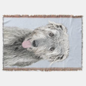 Couverture Peinture de Wolfhound irlandais - Joli art origina (Devant)