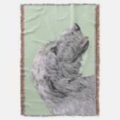 Couverture Peinture de Wolfhound irlandais - Joli art origina (devant Vertical)