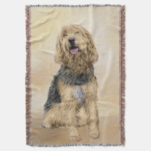 Couverture Peinture d'Otterhound - Joli art original de chien (devant Vertical)
