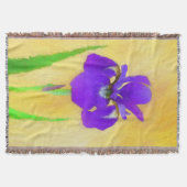 Couverture Peinture Iris à pois pourpre - Chien original mign (Devant)