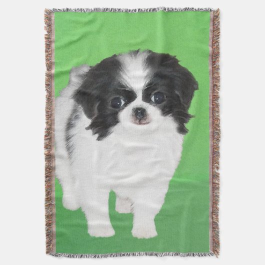 Couverture Peinture japonaise de chiot - Art original de chie (devant Vertical)