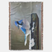 Couverture Peinture Jay Bleu - Art Oiseau Original (devant Vertical)