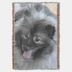Couverture Peinture Keeshond Bailey - Cute Original Chien Art