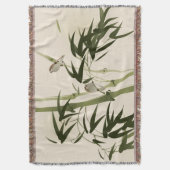 Couverture Peinture orientale de style, branches en bambou (devant Vertical)