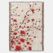 Couverture Peinture orientale de style, fleur de prune au (devant Vertical)