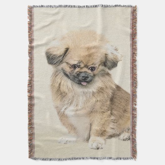 Couverture Peinture Pekingese - Cute Original Chien Art (devant Vertical)