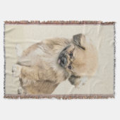 Couverture Peinture Pekingese - Cute Original Chien Art (Devant)