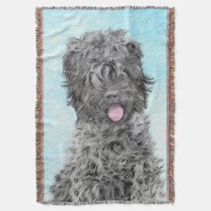 Couverture Peinture russe Terrier noir - Chien original migno