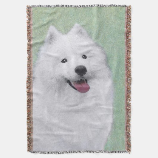 Couverture Peinture Samoyed - Cute Original Chien Art (devant Vertical)
