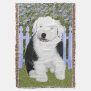 Couverture Peinture sur chiots pour chien de garde anglaise -