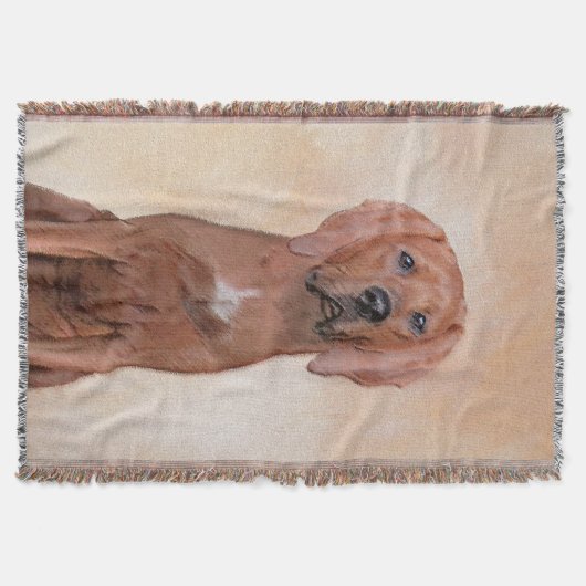 Couverture Peinture sur pilon rouge - jolie art original chie (Devant)