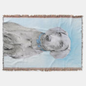 Couverture Peinture Weimaraner - Joli art original chien (Devant)