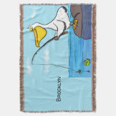 Couverture Pélican de dessin animé drôle de pêche (devant Vertical)