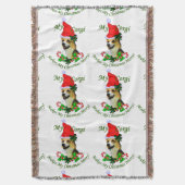 Couverture Pembroke Welsh Corgi Noël (devant Vertical)