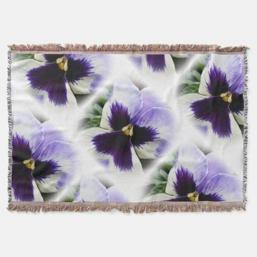 Couverture pensée violette foncée sur blanc (Devant)