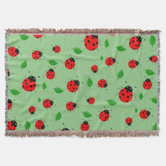 Couverture Pente de motif Enfants mignonne femme bug & green (Devant)
