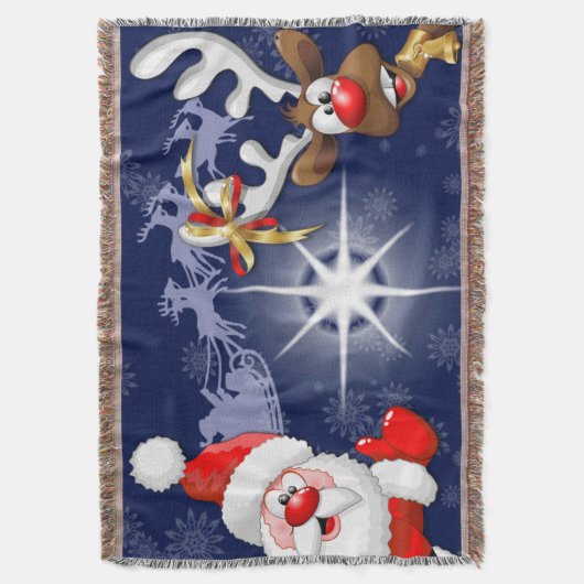 Couverture Père Noël et Reindeer Joyeux Noël Joyeux dessin an (devant Vertical)