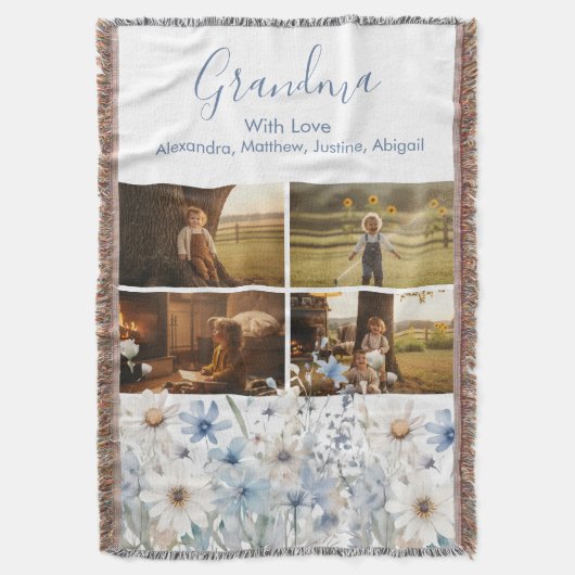 Couverture Personalized Grandkids Collage (devant Vertical)
