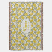 Couverture Personalized Mama Lemon Woven Throw Blanket (devant Vertical)