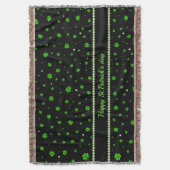 Couverture Personalized Pattern of green shamrocks with pearl (devant Vertical)