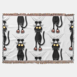 Couverture Personnage de chat drôle qui gratte le tissu