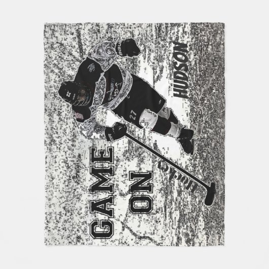 Couverture personnalisable d'ouatine d'hockey (Devant)