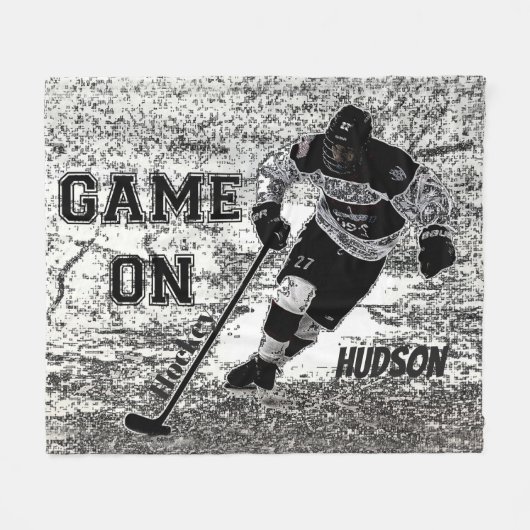 Couverture personnalisable d'ouatine d'hockey (Devant (Horizontal))