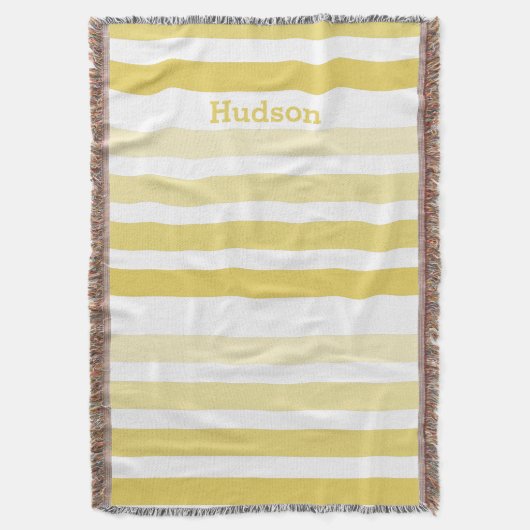 Couverture Personnalisé moderne Jaune Motif rayé (devant Vertical)