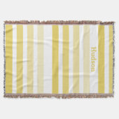 Couverture Personnalisé moderne Jaune Motif rayé (Devant)