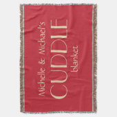 Couverture Personnalisé noms et couleur SNUGLE lancer couvert (devant Vertical)