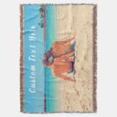 Couverture Personnalisé Votre Photo Jetez Blanche Texte Perso (devant Vertical)