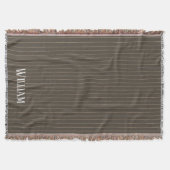 Couverture Personnalised brown retro pinstripes (Devant)