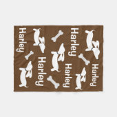Couverture personnalisée Brown Dachshund Wiener Do (Devant (Horizontal))