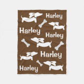 Couverture personnalisée Brown Dachshund Wiener Do (Devant)