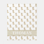 Couverture personnalisée de chien lisse crème Dach (Devant)