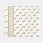 Couverture personnalisée de chien lisse crème Dach (Devant (Horizontal))