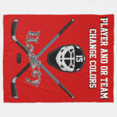 Couverture personnalisée d'HOCKEY, votre TEXTE et (Devant (Horizontal))