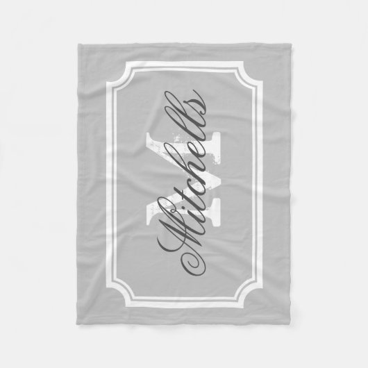 Couverture personnalisée d'ouatine de monogramme (Devant)